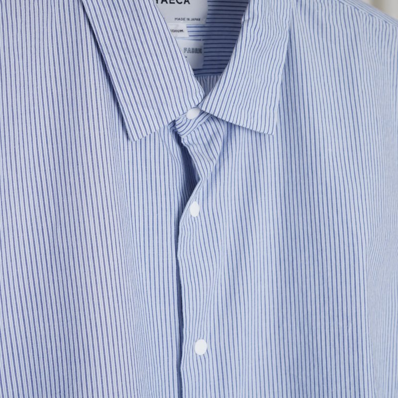 YAECA ヤエカ】 COMFORT SHIRT RELAX SQUARE / BLUE STRIPE - Avelia ONLINE STORE