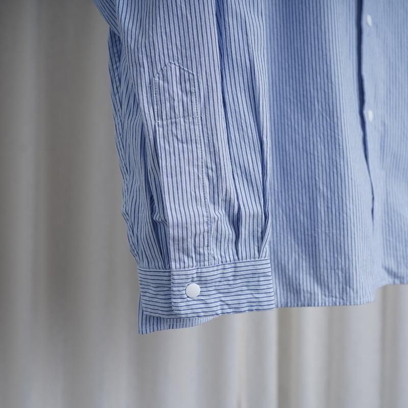 YAECA 䥨 COMFORT SHIRT RELAX SQUARE / BLUE STRIPE