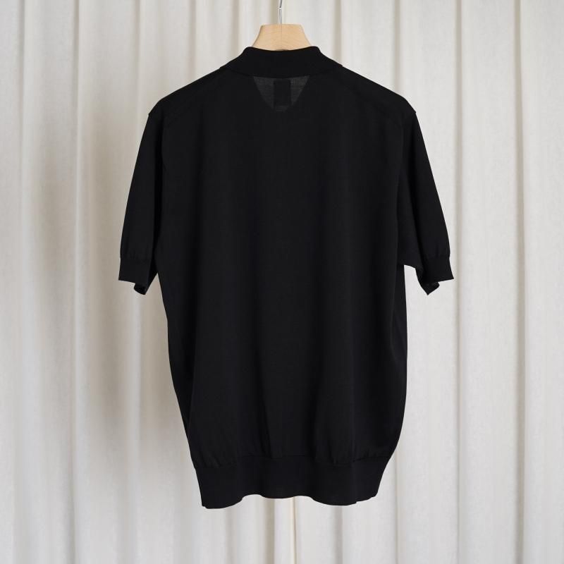 24SSۡBATONER Хȥʡ THE SEAISLAND COTTON HIGH GAUGE POLO S/S / BLACK

