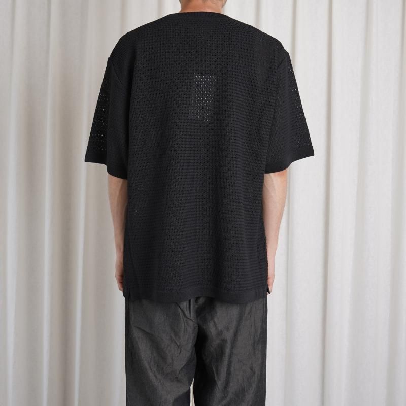 24SSۡBATONER Хȥʡ WOODPULP SUMMER KNIT CREW NECK S/S / BLACK
