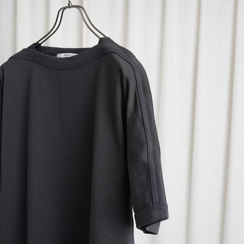 ANSNAM Riverrun 󥹥ʥ  BOAT NECK T-SHIRT / C.GRAY