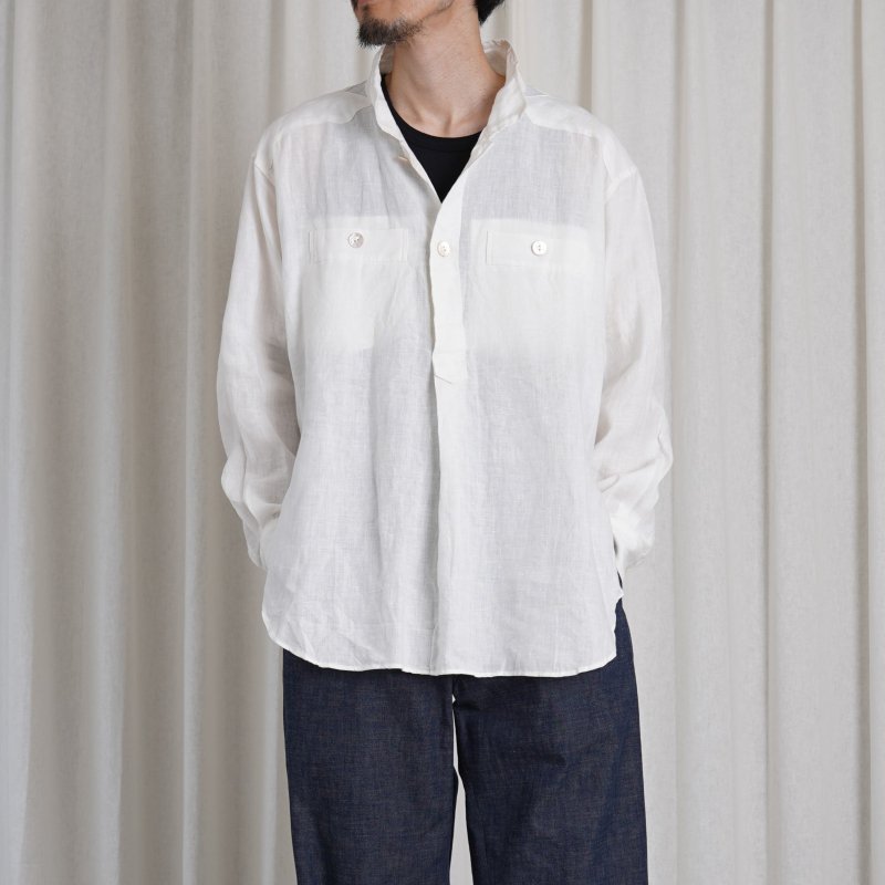 24SS】 【ANSNAM アンスナム 】 牛飼いシャツP/O/ WHITE Avelia ONLINE STORE