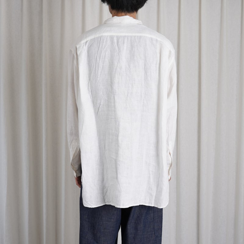 24SS】 【ANSNAM アンスナム 】 牛飼いシャツP/O/ WHITE Avelia ONLINE STORE