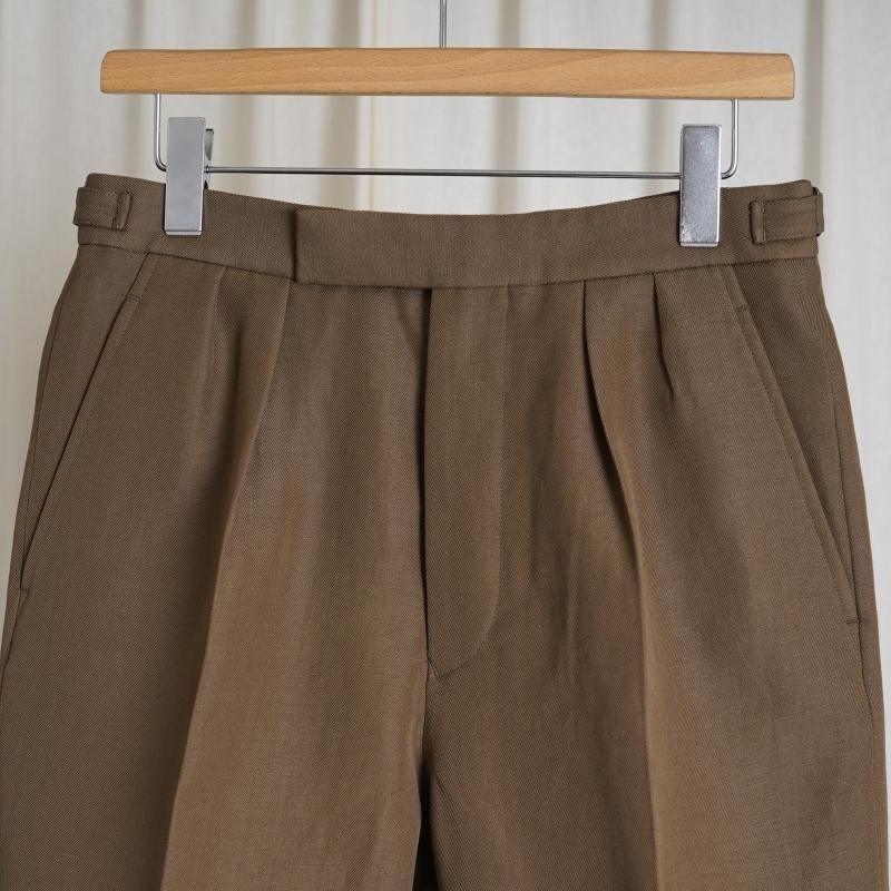 HEUGN 桼 Bill Wool linen SHORT / BROWN

