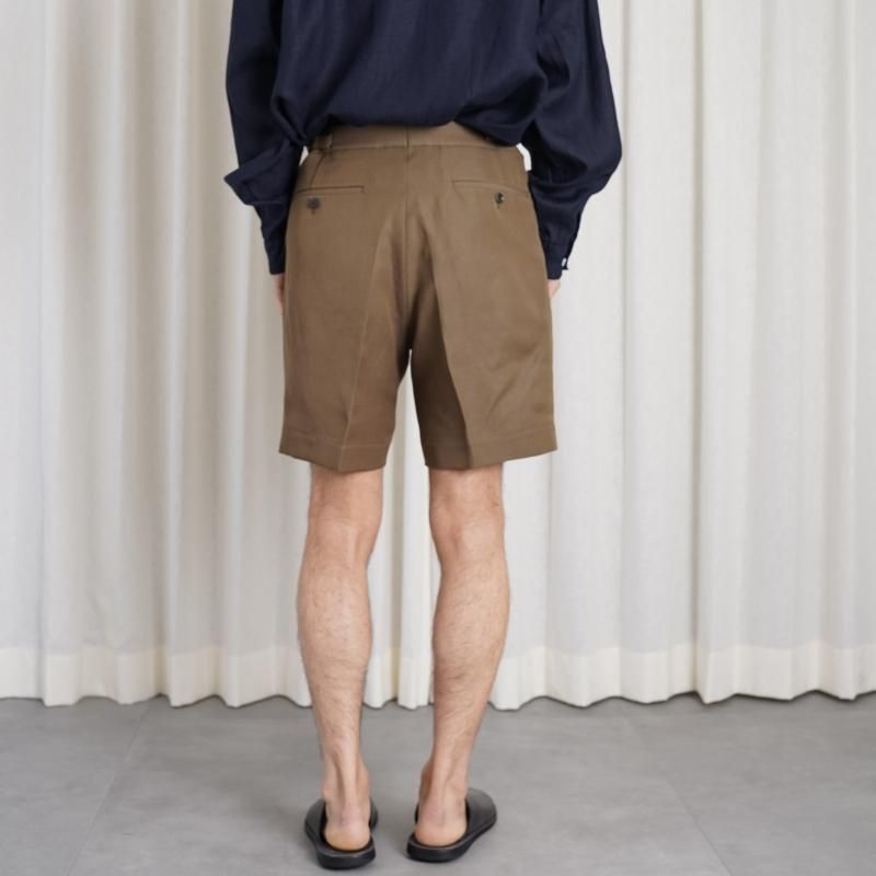 HEUGN 桼 Bill Wool linen SHORT / BROWN
