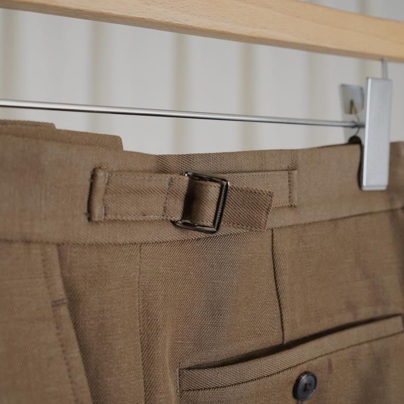HEUGN 桼 Bill Wool linen SHORT / BROWN

