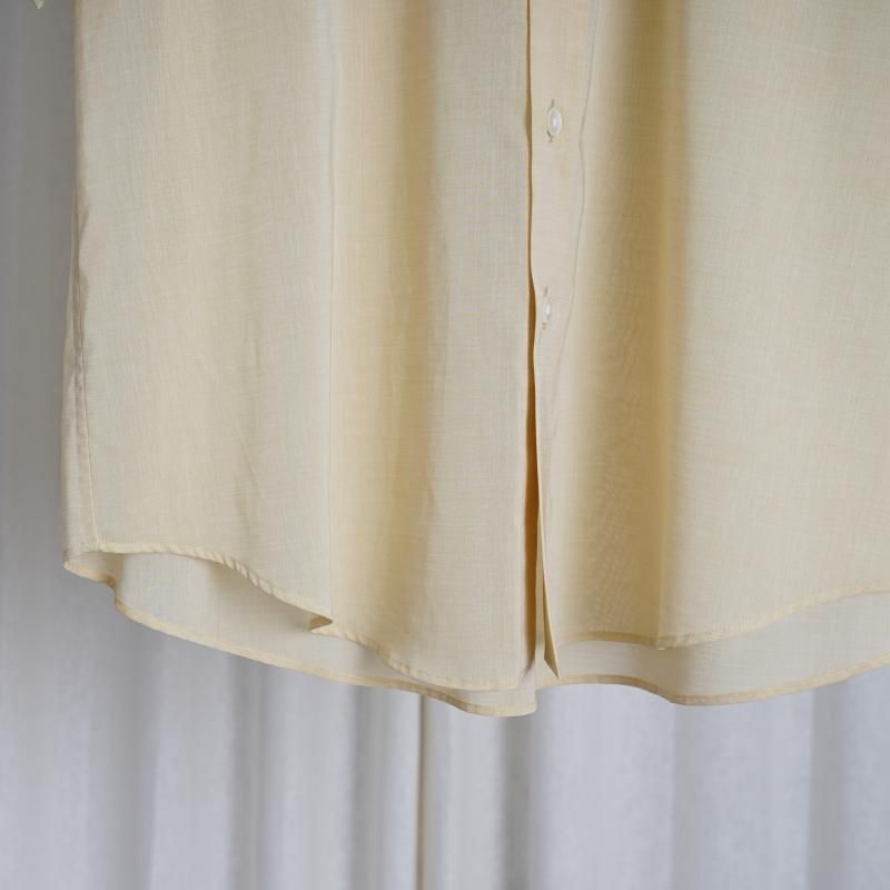 24SSۡAURALEE ꡼ HARD TWIST FINX ORGANDY HALF SLEEVED SHIRT / LIGHT YELLOW CHAMBRAY