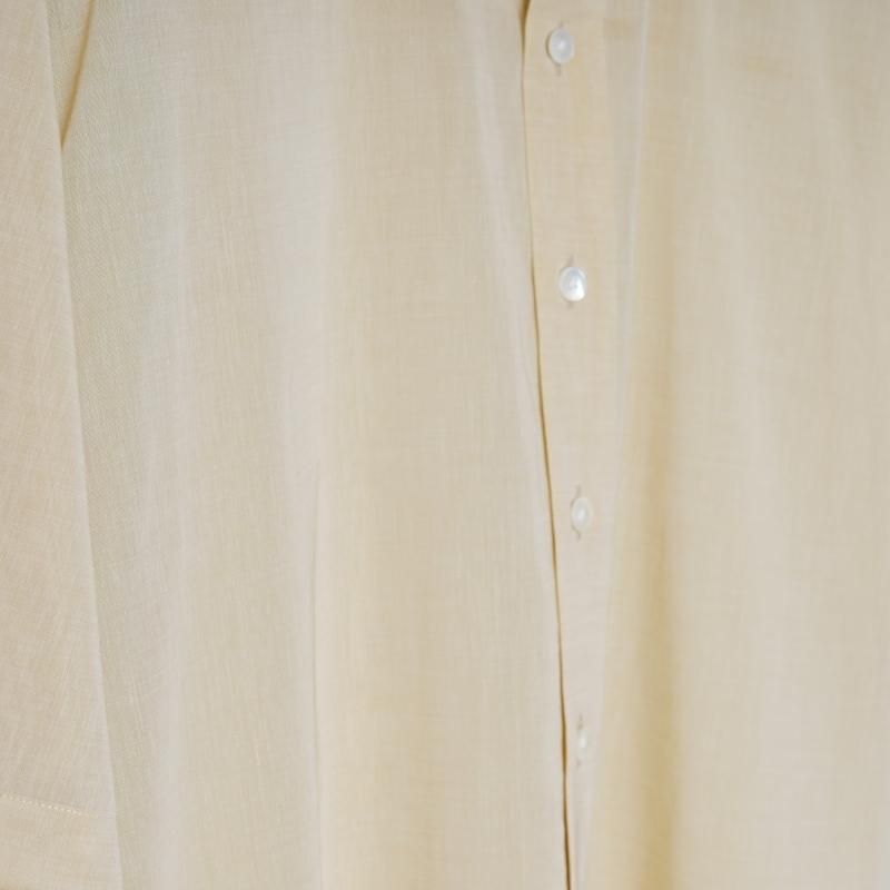 24SSۡAURALEE ꡼ HARD TWIST FINX ORGANDY HALF SLEEVED SHIRT / LIGHT YELLOW CHAMBRAY