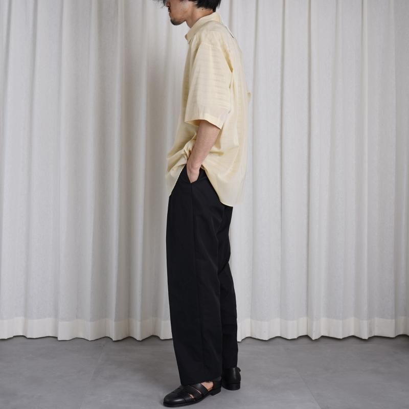 24SSۡAURALEE ꡼ HARD TWIST FINX ORGANDY HALF SLEEVED SHIRT / LIGHT YELLOW CHAMBRAY