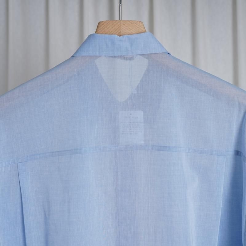 24SSۡAURALEE ꡼ HARD TWIST FINX ORGANDY HALF SLEEVED SHIRT / SAX BLUE CHAMBRAY
