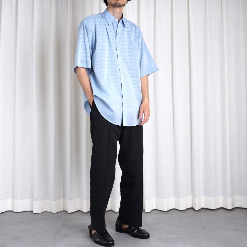 24SSۡAURALEE ꡼ HARD TWIST FINX ORGANDY HALF SLEEVED SHIRT / SAX BLUE CHAMBRAY