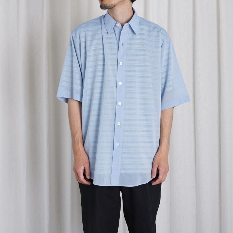 24SSۡAURALEE ꡼ HARD TWIST FINX ORGANDY HALF SLEEVED SHIRT / SAX BLUE CHAMBRAY