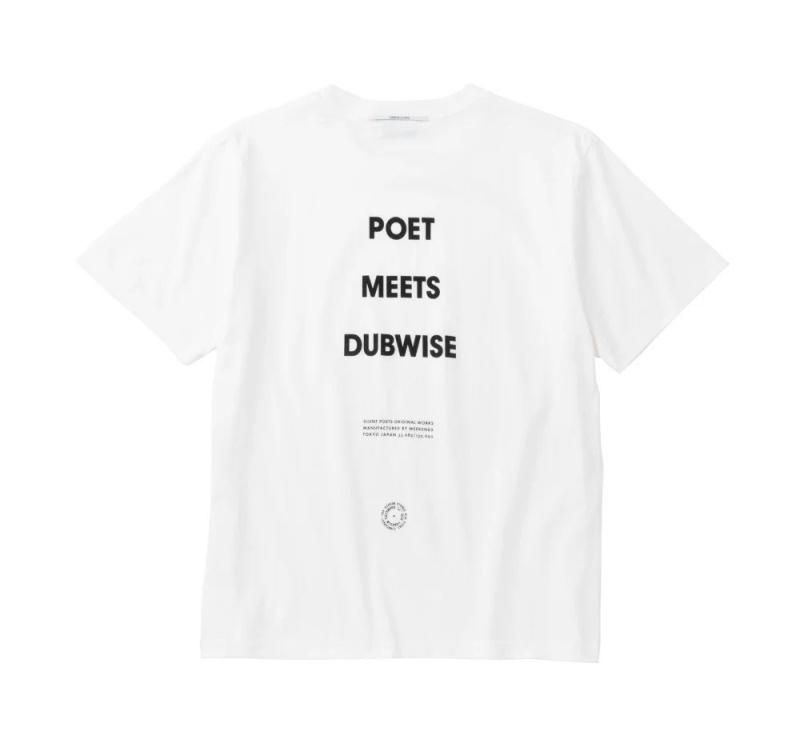 【POET MEETS DUBWISE ポエット ミーツ ダブワイズ】 PMD LOGO T-SHIRT / WHITE