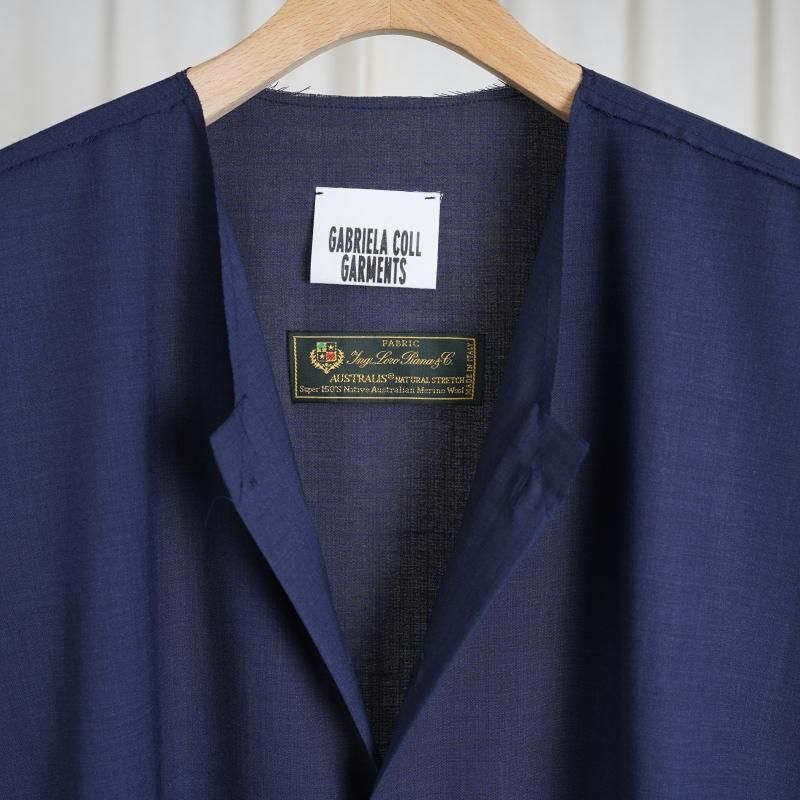 GABRIELA COLL GARMENTS ֥ꥨ  ġ LORO PIANA FINE WOOL SLEEVELESS BLOUSE / BLUE