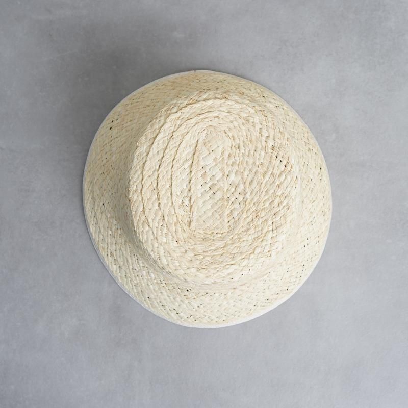 KIJIMA TAKAYUKI ޥ業 RAFFIA BRAID BUCKET HAT / IVORY
