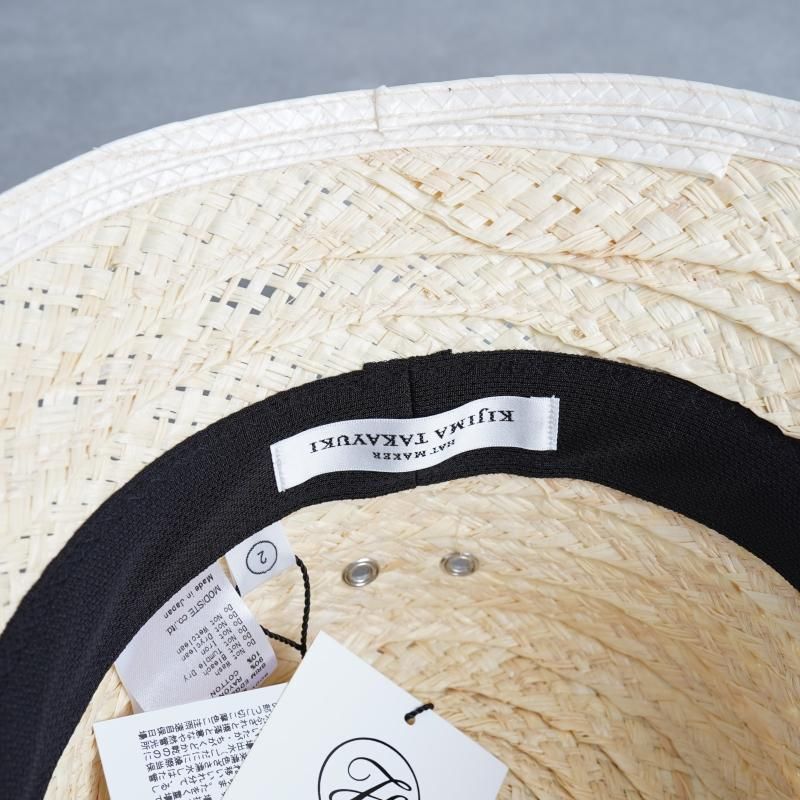 KIJIMA TAKAYUKI ޥ業 RAFFIA BRAID BUCKET HAT / IVORY