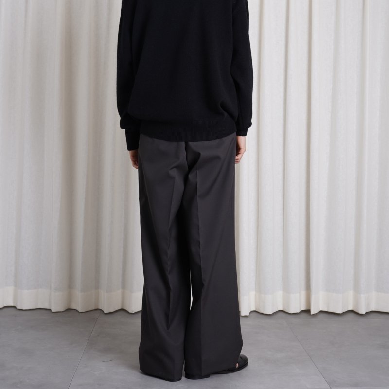 ssstein シュタイン】 LONG WIDE TROUSERS / GREY KHAKI - Avelia ONLINE STORE