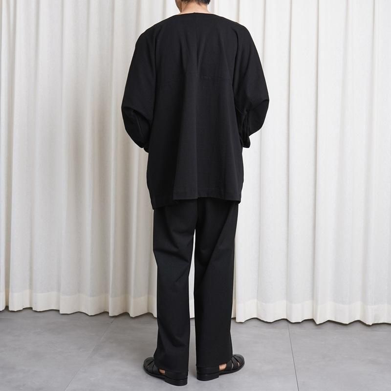 MITTAN ミッタン】 綿吊天竺ジャケット / 黒 - Avelia ONLINE STORE