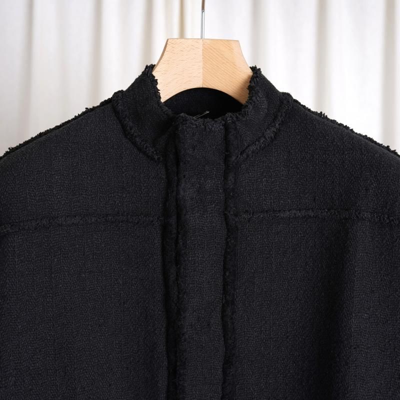 MITTAN ミッタン】 OCガラ紡ブルゾン / 黒 - Avelia ONLINE STORE