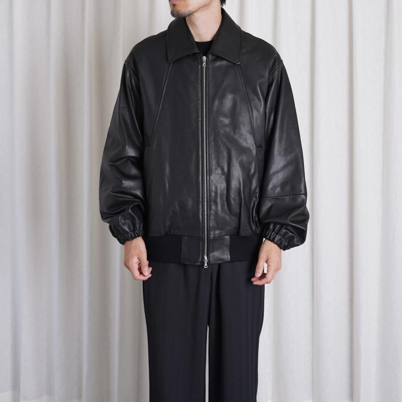 ssstein 奿 LEATHER ZIP SHORT JACKET / BLACK