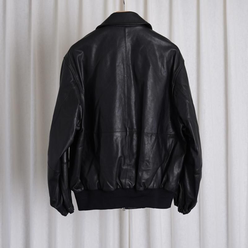 ssstein 奿 LEATHER ZIP SHORT JACKET / BLACK