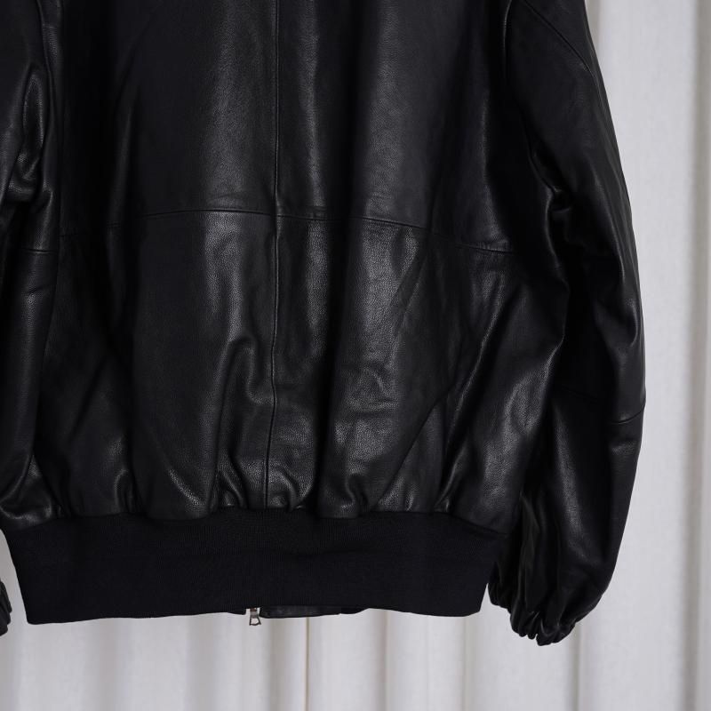 ssstein シュタイン】 LEATHER ZIP SHORT JACKET / BLACK