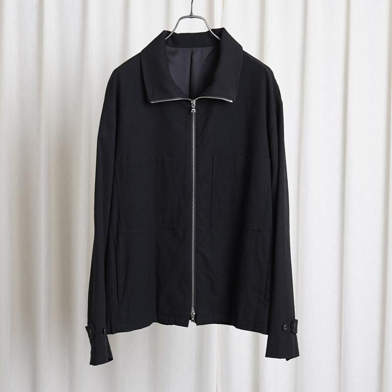 ssstein 奿 SILK NEP CLOTH DRIZZLER JACKET / BLACK