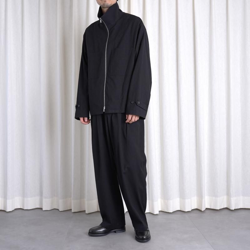 ssstein 奿 SILK NEP CLOTH DRIZZLER JACKET / BLACK