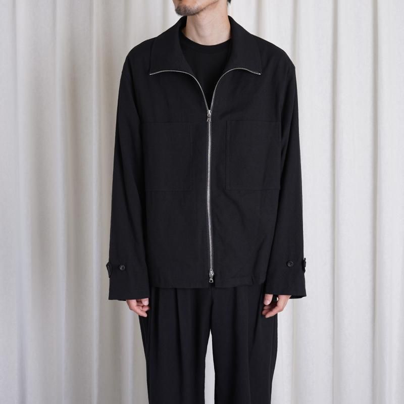 ssstein 奿 SILK NEP CLOTH DRIZZLER JACKET / BLACK