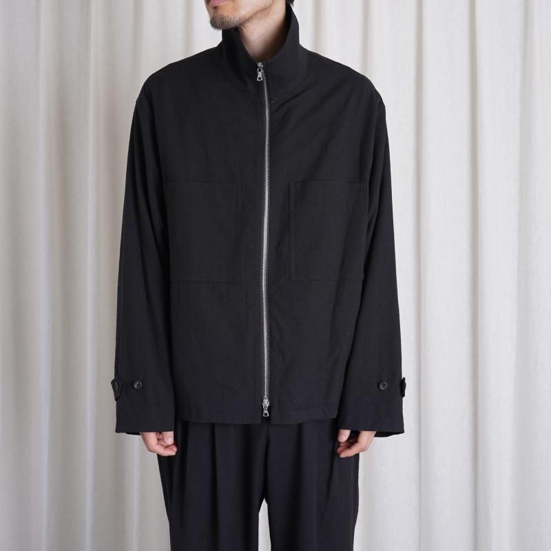 ssstein 奿 SILK NEP CLOTH DRIZZLER JACKET / BLACK