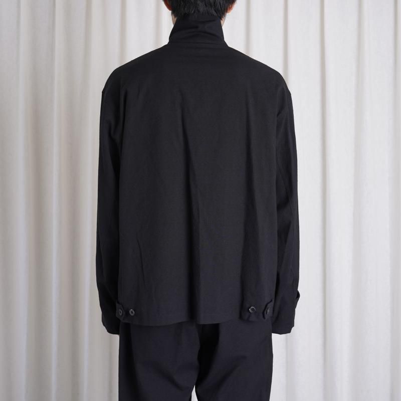 ssstein 奿 SILK NEP CLOTH DRIZZLER JACKET / BLACK