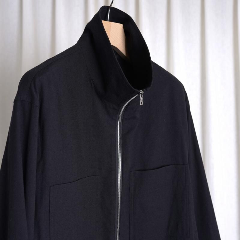 ssstein 奿 SILK NEP CLOTH DRIZZLER JACKET / BLACK