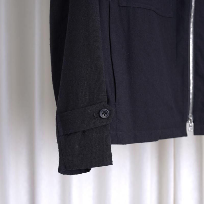 ssstein 奿 SILK NEP CLOTH DRIZZLER JACKET / BLACK