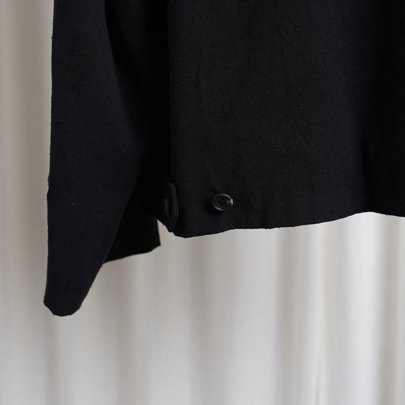 ssstein シュタイン】 SILK NEP CLOTH DRIZZLER JACKET / BLACK