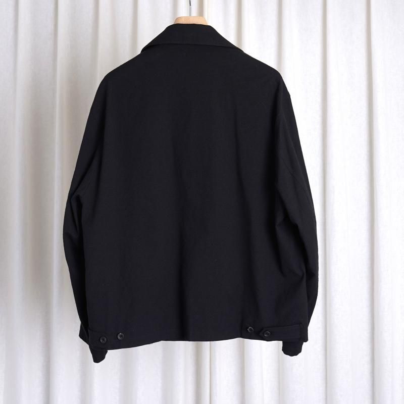 ssstein 奿 SILK NEP CLOTH DRIZZLER JACKET / BLACK
