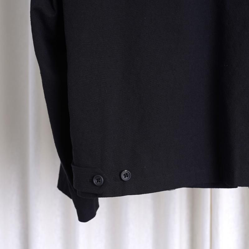 ssstein 奿 SILK NEP CLOTH DRIZZLER JACKET / BLACK