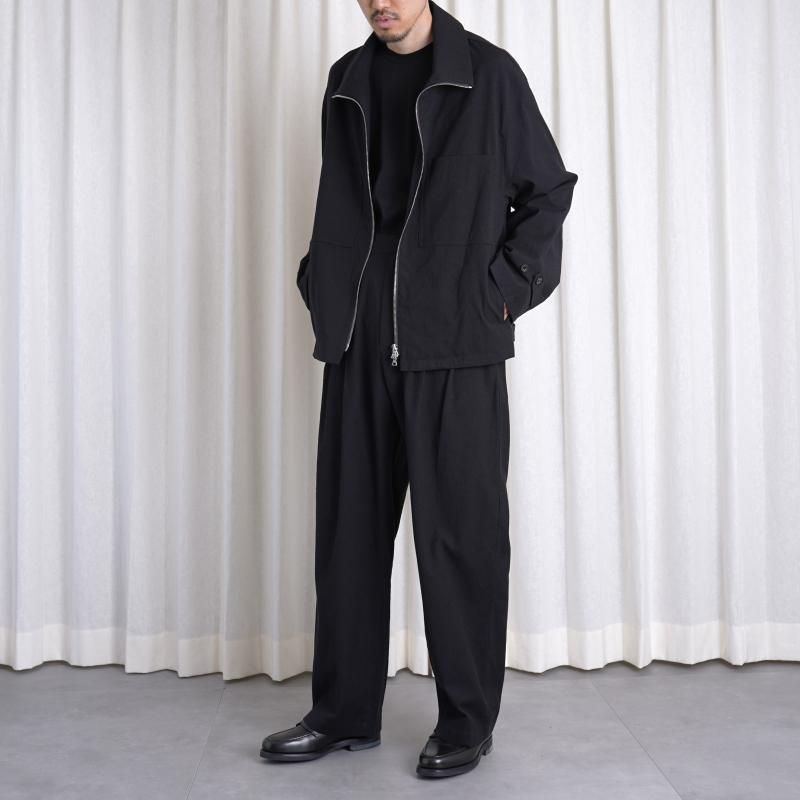 ssstein 奿 SILK NEP CLOTH DRIZZLER JACKET / BLACK
