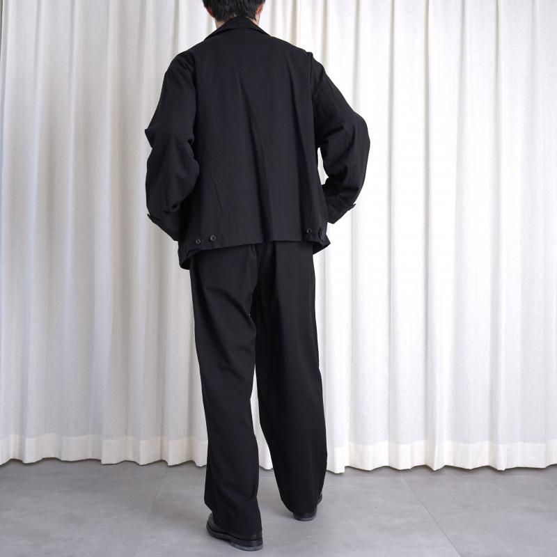 ssstein 奿 SILK NEP CLOTH DRIZZLER JACKET / BLACK