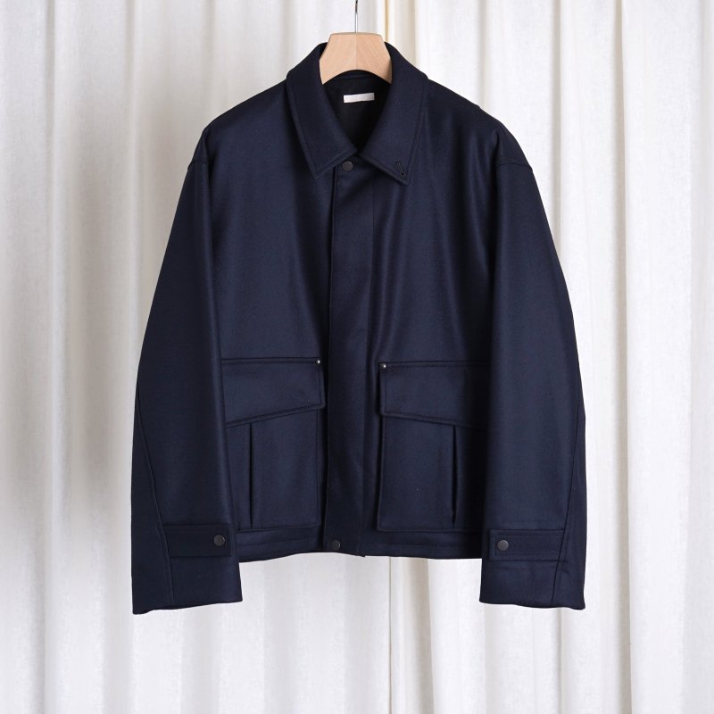  24A/W ULTERIOR ƥꥢ SUPER FINE LIGHT MELTON SHORT FATIGUE JKT / DEEP NAVY