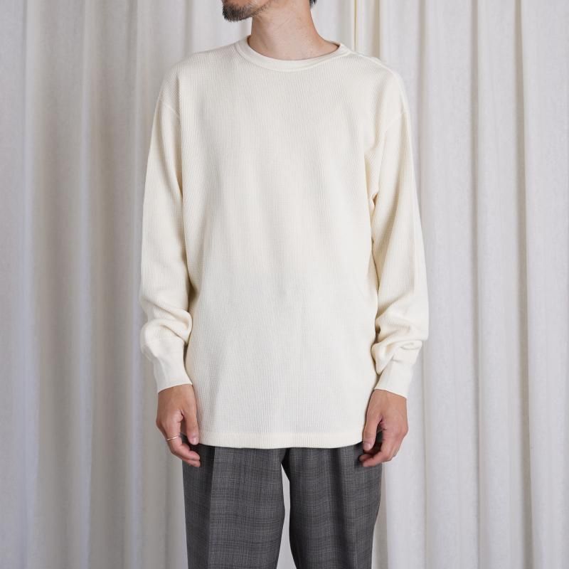 AURALEE ꡼ WOOL COTTON THERMAL P/O / IVORY
