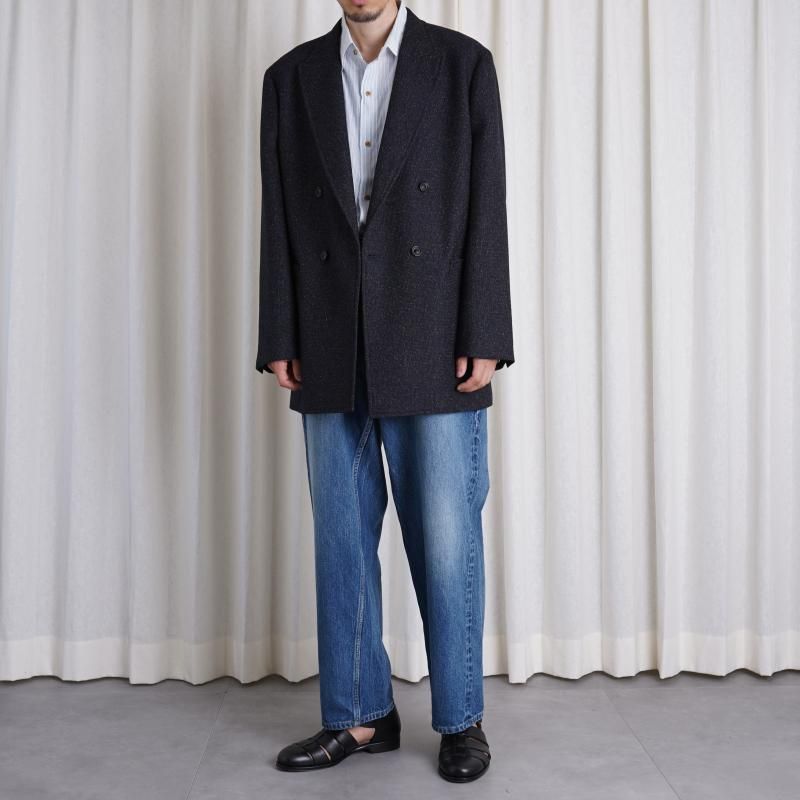  CIOTA  BAGGY 5 POCKET PANTS
 / MEDIUM DARK BLUE DAMAGE