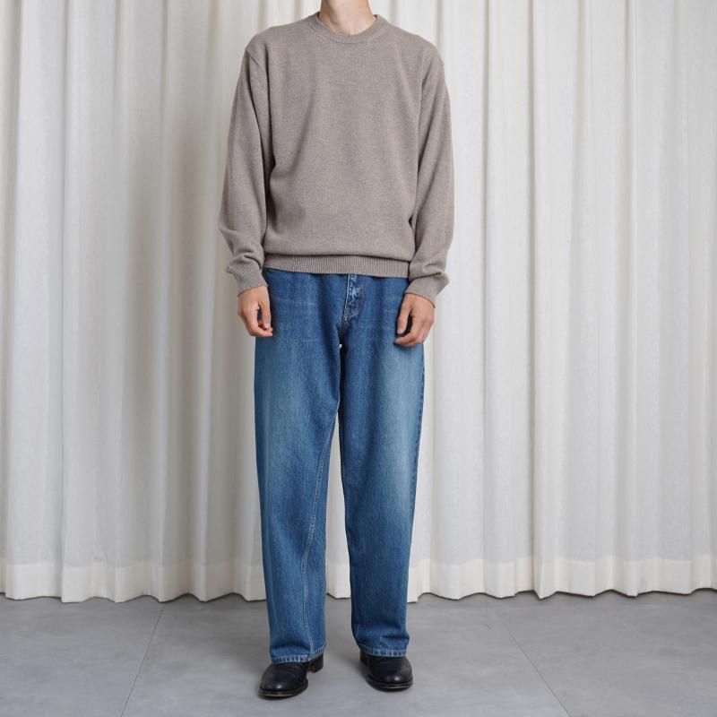  CIOTA  BAGGY 5 POCKET PANTS
 / MEDIUM DARK BLUE DAMAGE