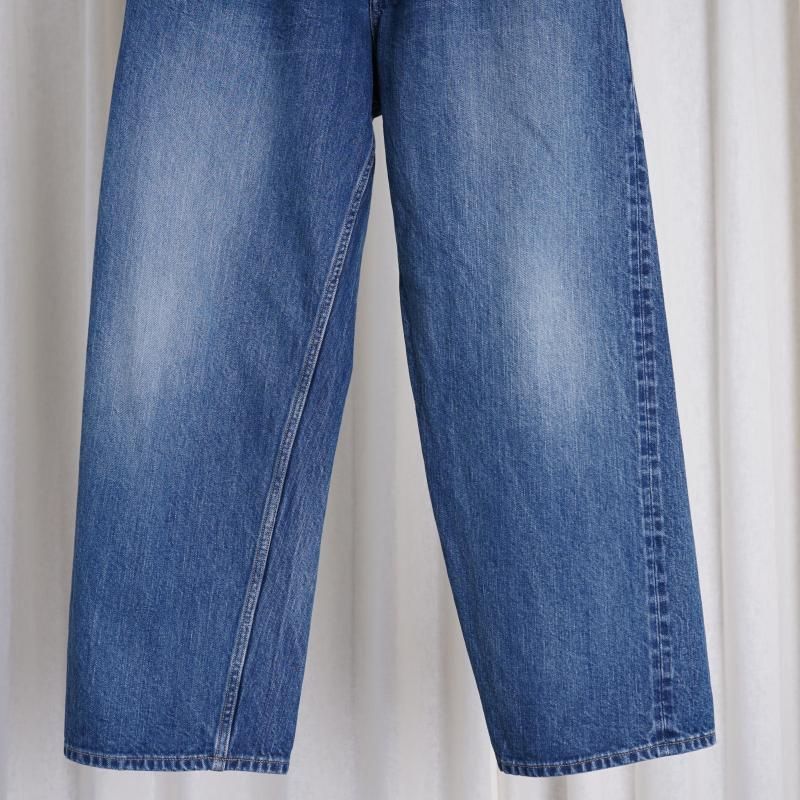  CIOTA  BAGGY 5 POCKET PANTS
 / MEDIUM DARK BLUE DAMAGE