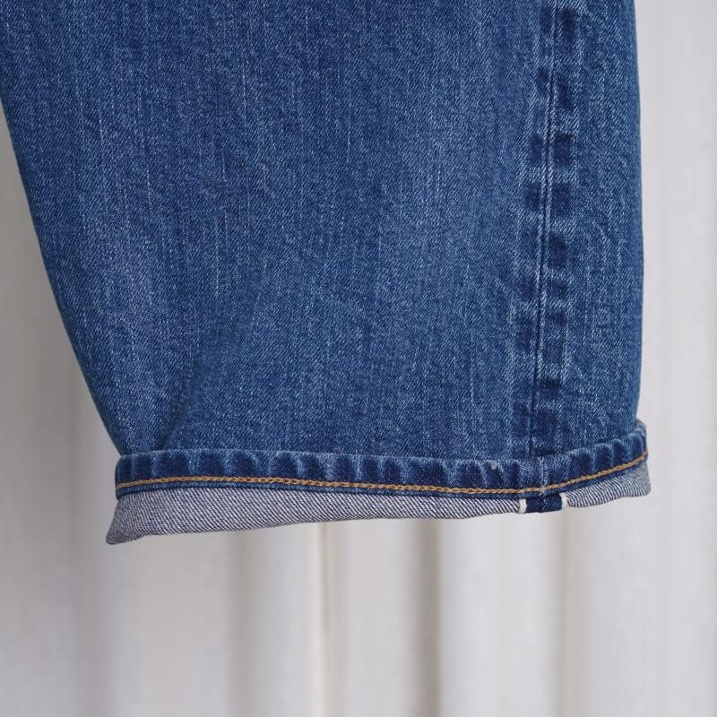  CIOTA  BAGGY 5 POCKET PANTS
 / MEDIUM DARK BLUE DAMAGE
