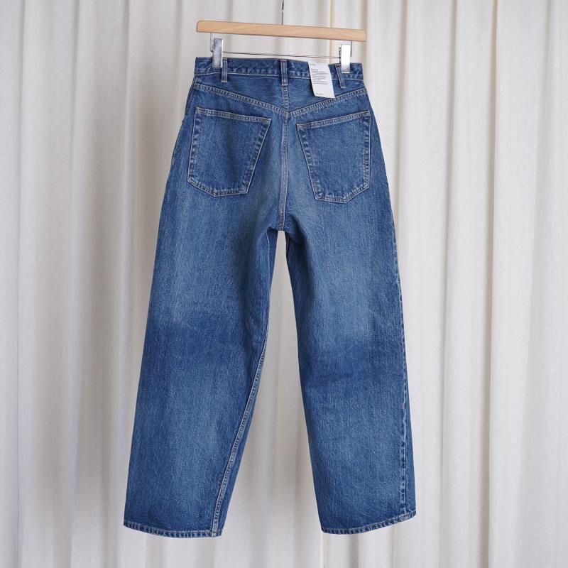  CIOTA  BAGGY 5 POCKET PANTS
 / MEDIUM DARK BLUE DAMAGE