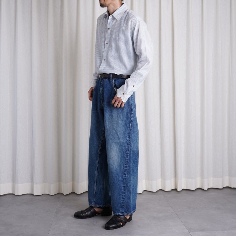 【CIOTA シオタ】 Baggy 5 Pocket Pants / Medium Dark Blue Damage - Avelia ONLINE  STORE