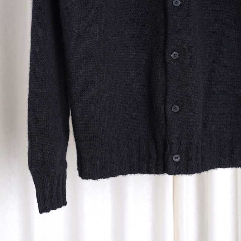 AURALEE オーラリー】 SHETLAND WOOL CASHMERE KNIT CARDIGAN / BLACK - Avelia ONLINE  STORE