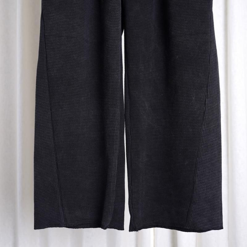saby サバイ】 WAFFLE EASY PANTS - Pigment Stone Wash-/ SUMI