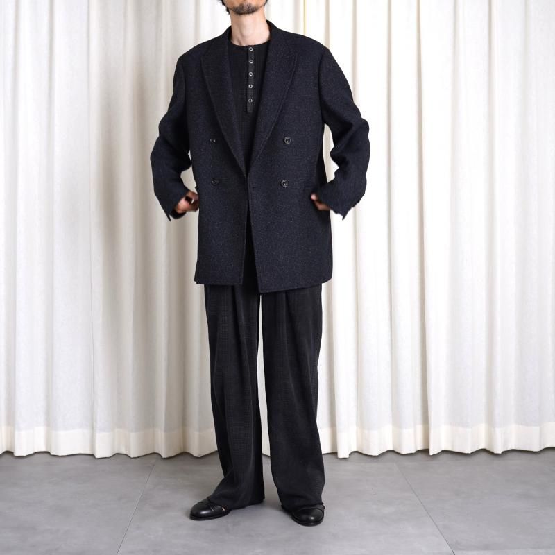 Saby サバイ】WAFFLE HENRY NECK SHIRTS -pigment stone wash