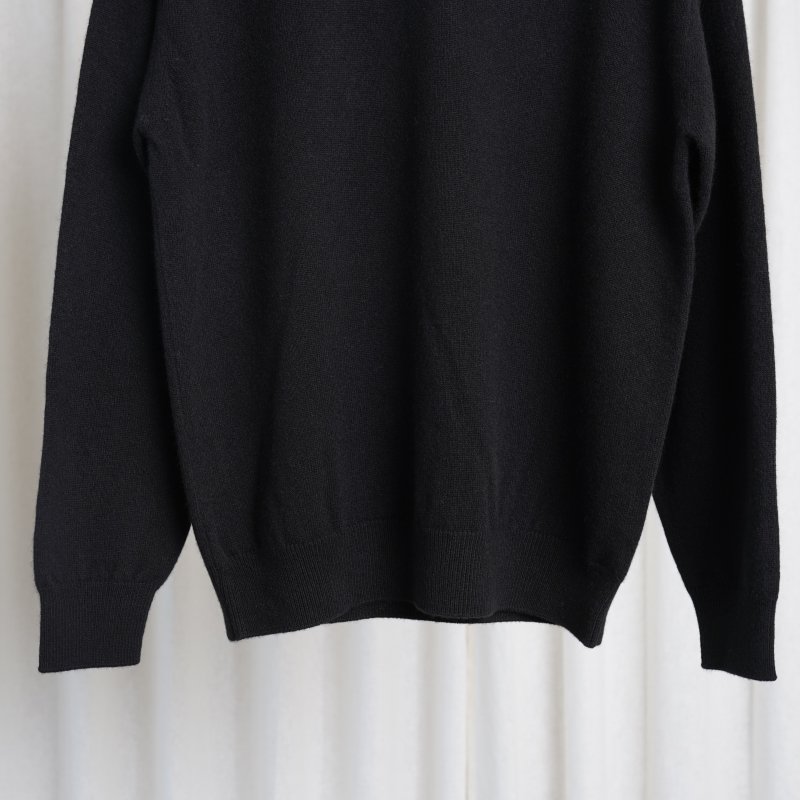 【BATONER バトナー】 INNOCENT CASHMERE CREW NECK / SOLID BLACK - Avelia ONLINE  STORE